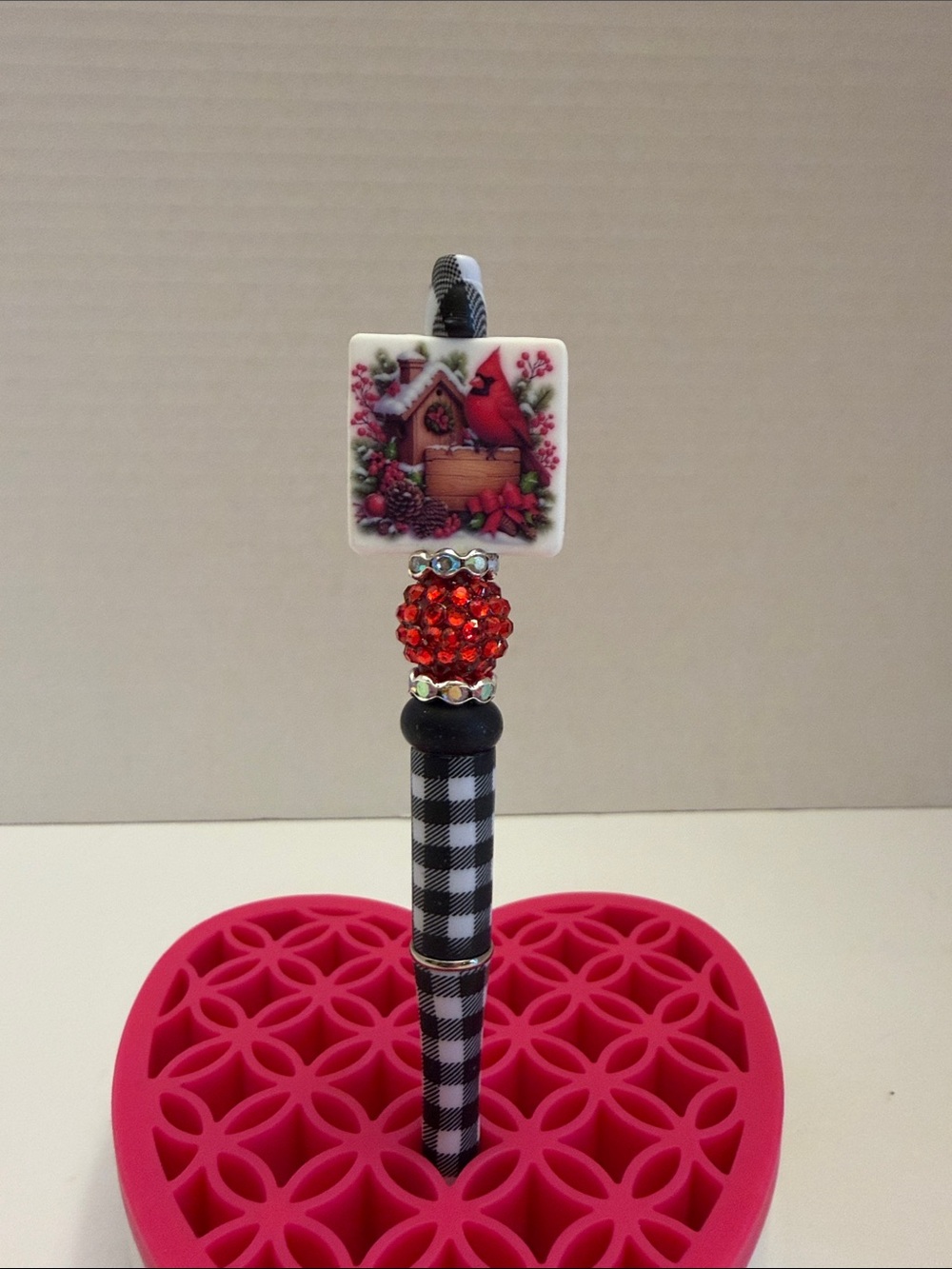 Cardinal Accent Decorative Pen in Red, Black and White - Brand Unspecified